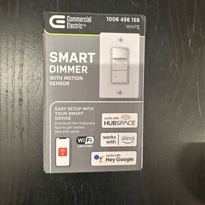 Commercial Electric Smart Dimmer with Motion Sensor - White - Alexa Google